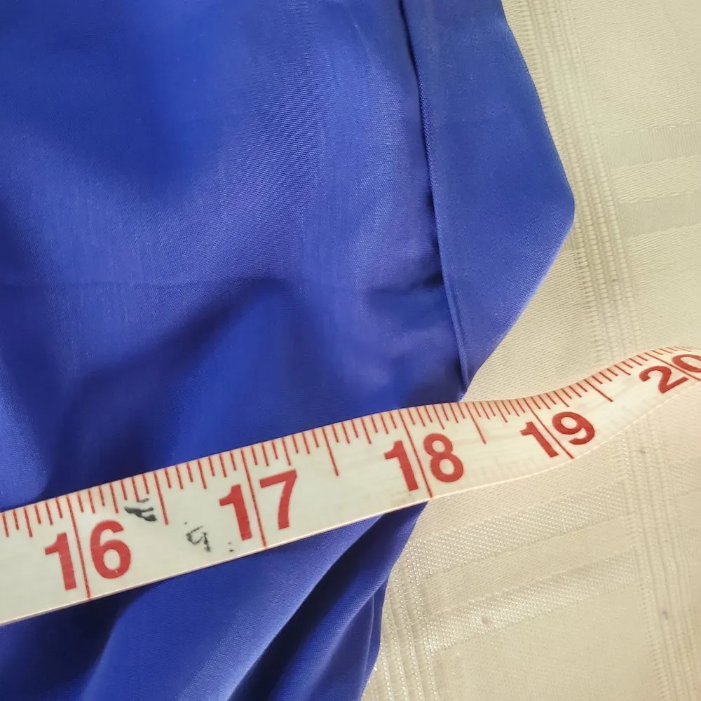 𝅺Pink Rose Large Royal blue cuffed sleeve with pockets mini dress - Image 10