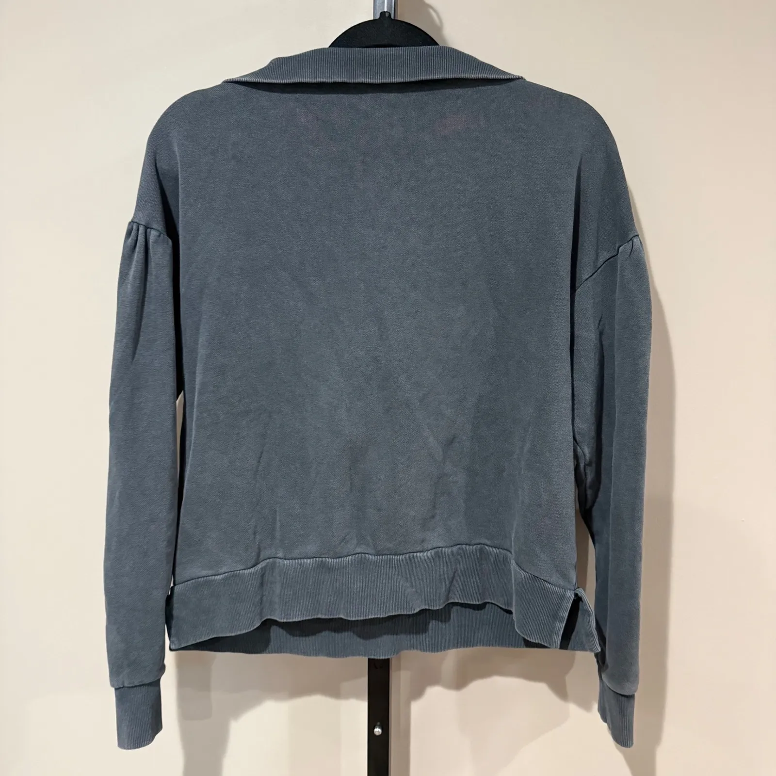 Daily‎ Practice Anthropologie Quarter Zip Pullover Sweatshirt Gray - Image 4