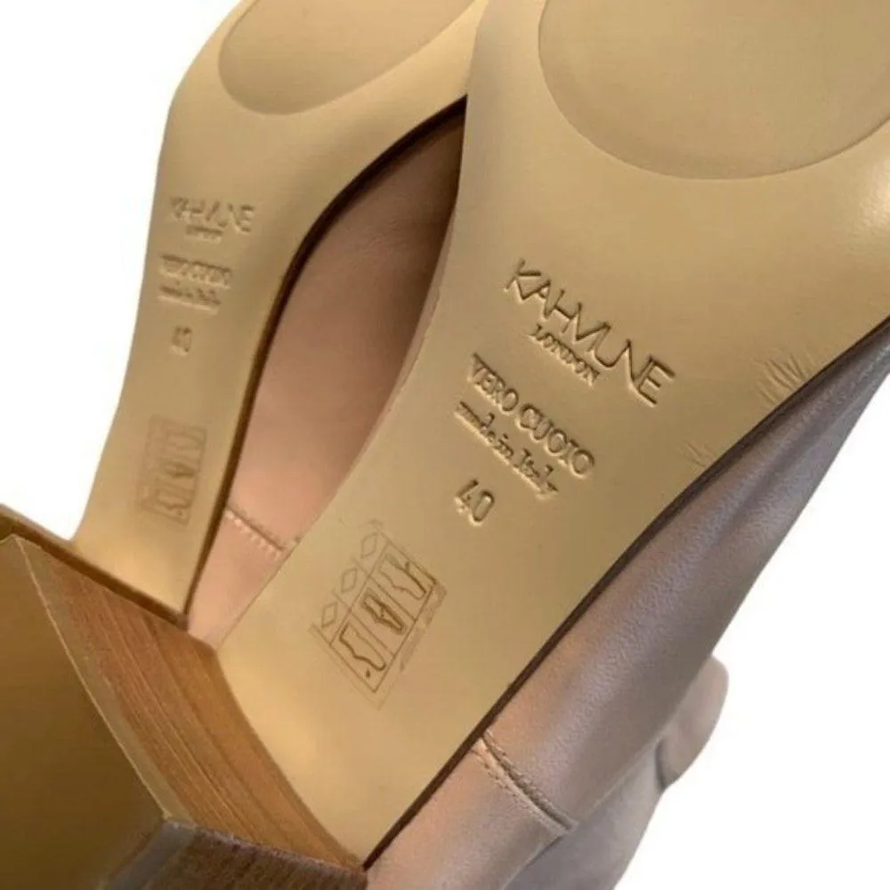 Kahmune Mila Leather Ankle Boot Bootie Light Pink Beige Size 40 NWT - Image 11