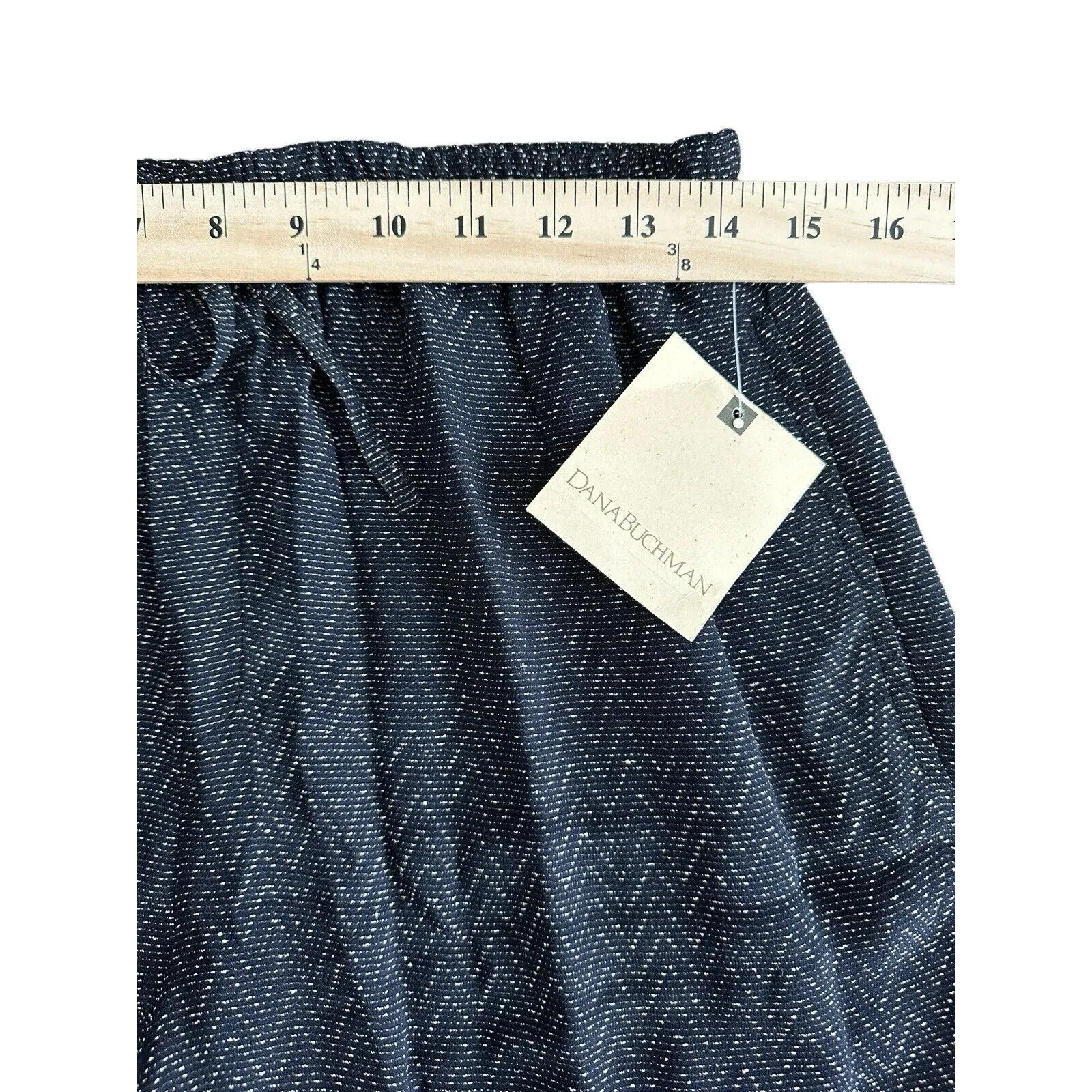 NWT $208 Dana Buchman Size 8 Lined Stretch Zigzag Navy Cream Straight Leg #X3-3 - Image 8