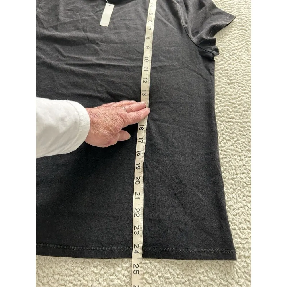 Madewell Slim Shrunken Tee Lightweight Cotton Black Size L  NU848 - Image 4
