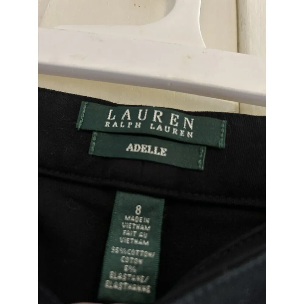 Lauren Ralph Lauren Adelle Black Trouser Pant Size 8 Stretch Professional Attire - Image 3