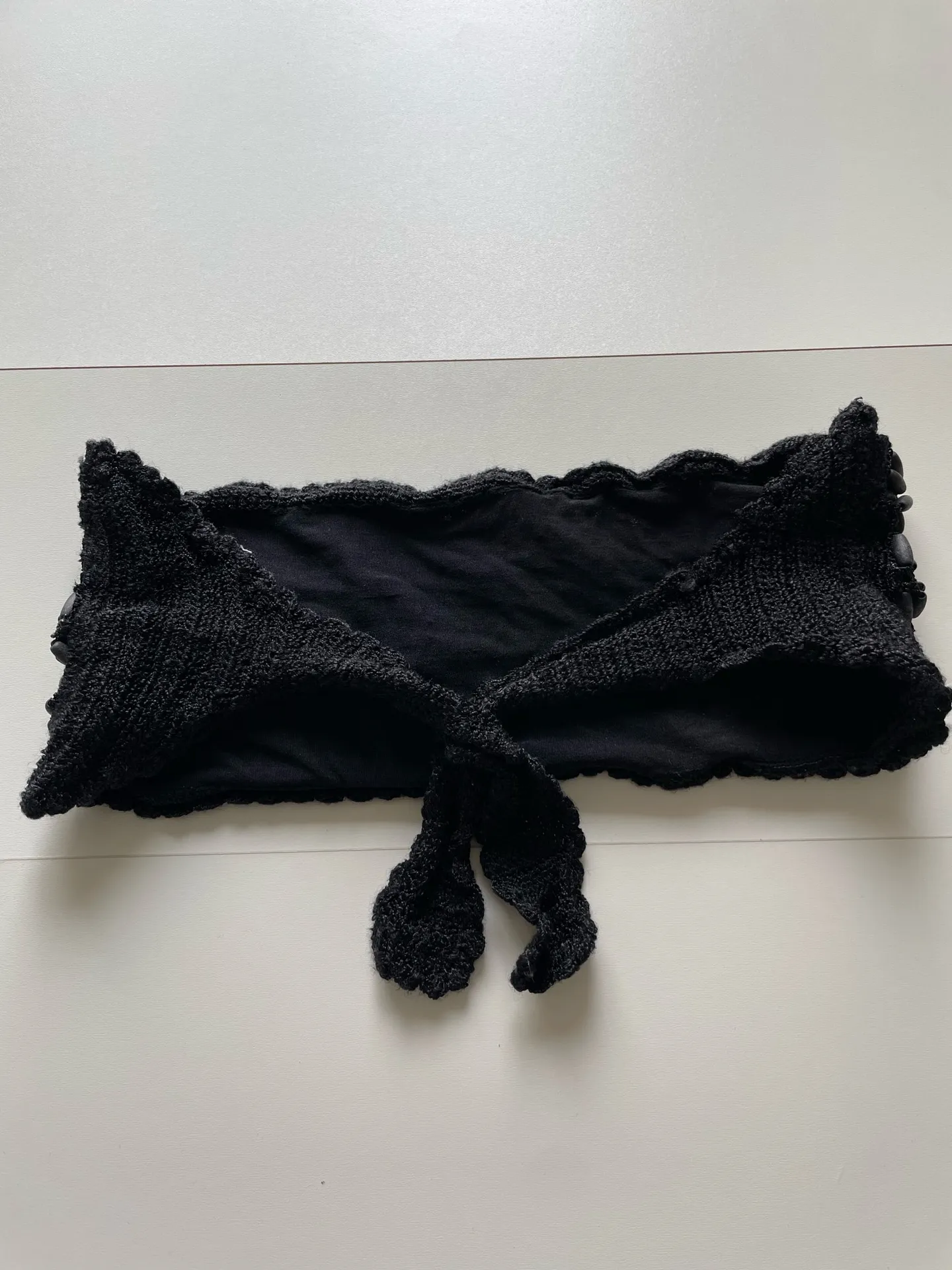 Beaded crop top Black Size L - Image 7