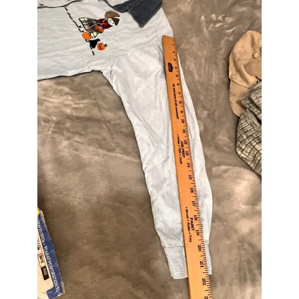 Vintage women's size medium shirt blue pinstripe button - Image 7