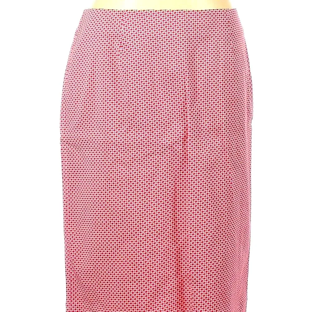 Socapri Tweed Mid Length Skirt Made in Italy size 50 (14) Red - Image 2