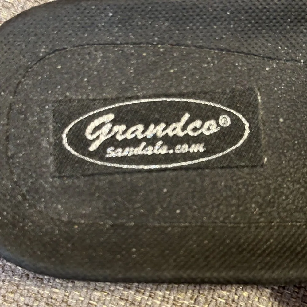 Grandco Beaded Black Flip Flop Sandals 6 Multicolored Beads Purple - Image 8