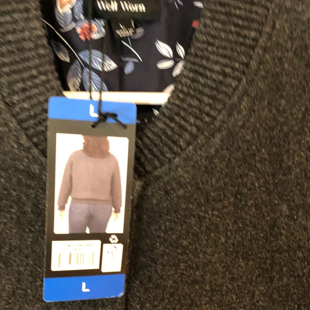 Well Worn Charcoal Bomber Jacket - Image 2