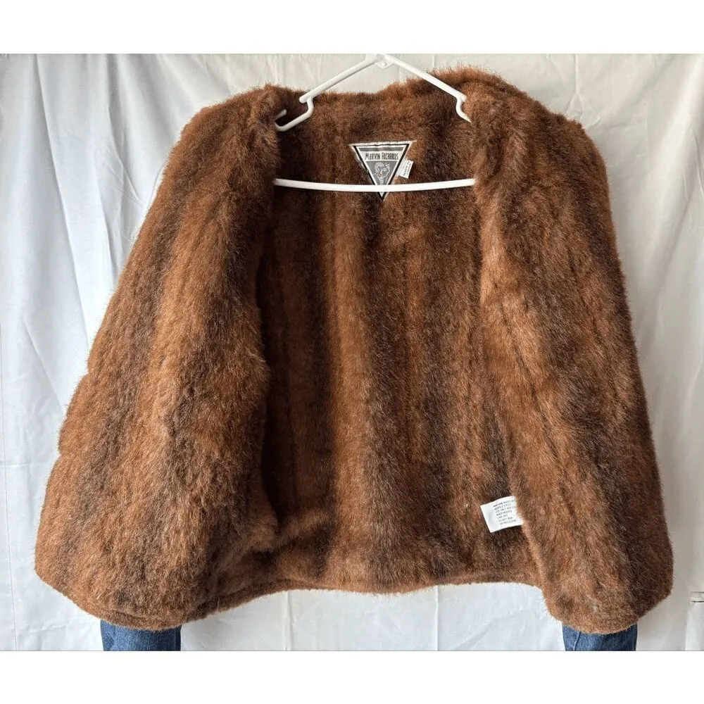 Marvin Richards Faux Fur Lined Denim Jacket Womens Size Small - Image 3