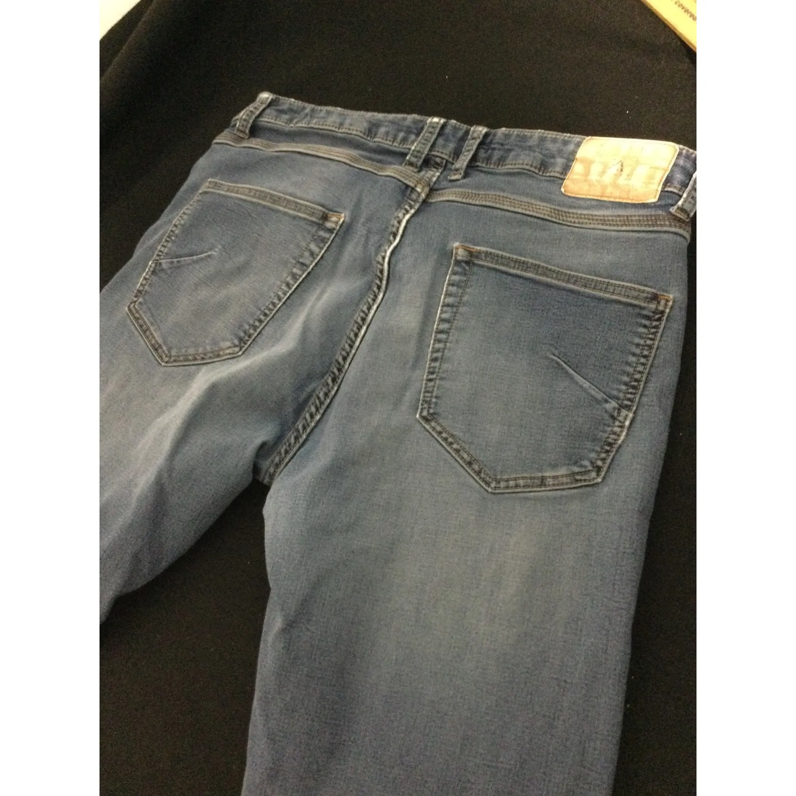 Zara Man Denim Jeans Light Wash Blue Slim Fit Casual Distressed‎ - Image 6