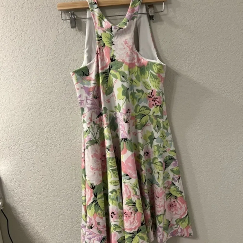 LAURA ASHLEY SZ. M‎ Golf Tennis Active Dress Racer back pink floral Print - Image 2