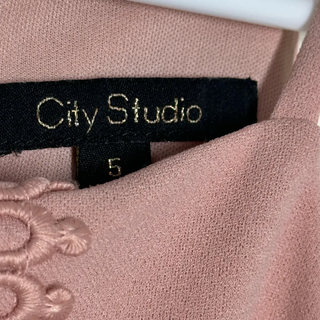 City Studio One Shoulder Pink Dress Size undefined - Image 4