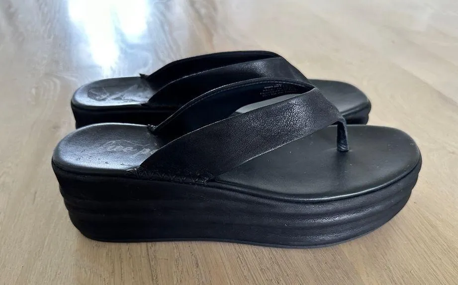 Free People Haven thong flip flop flatform platform YTK 90s 2000s black 39 - Image 9