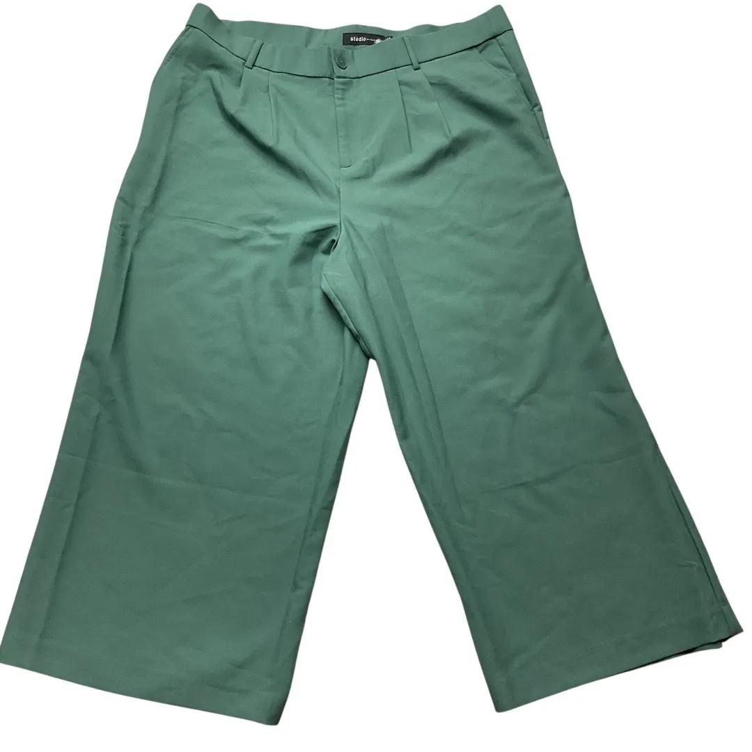 Torrid‎ Tailored Twill Wide Leg High Rise Relaxed Fit Pants Dark Forest Size 24P - Image 3