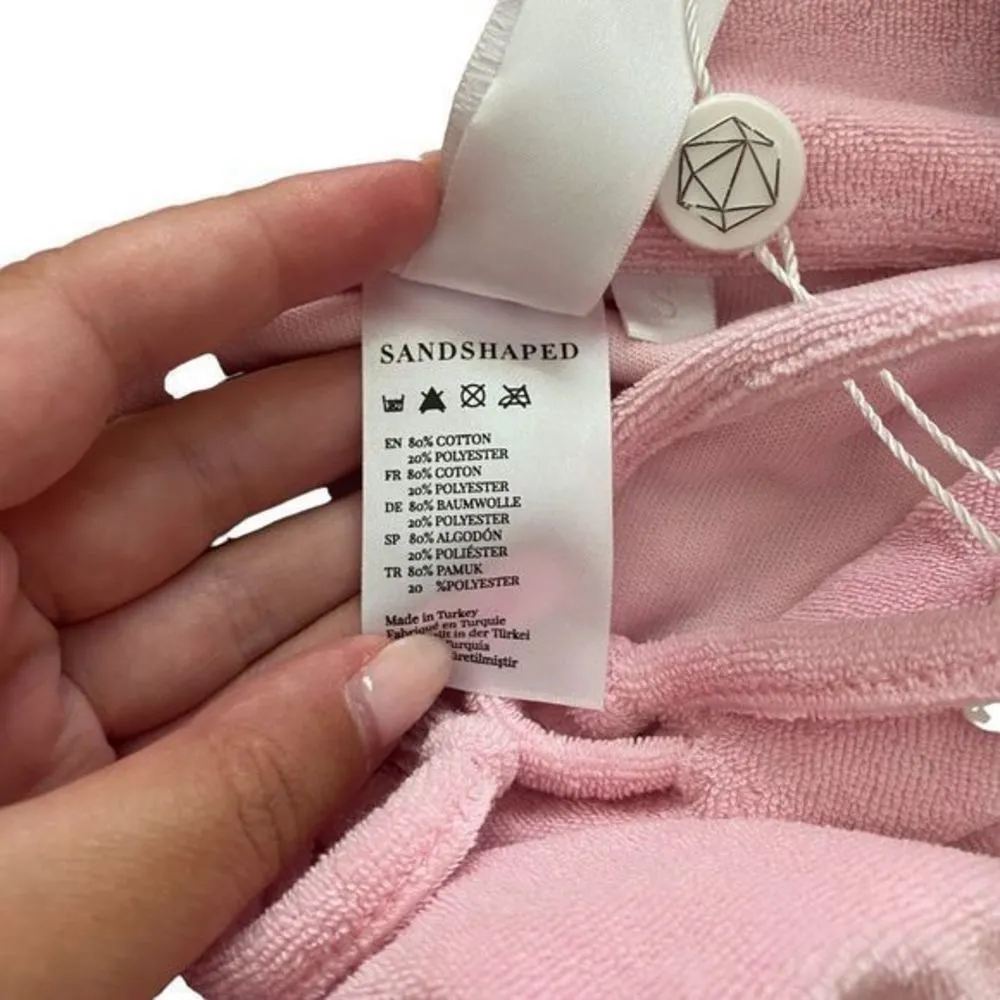 SANDSHAPED Miki‎ Terry Cropped Sweatshirt NWT Pink - Image 4