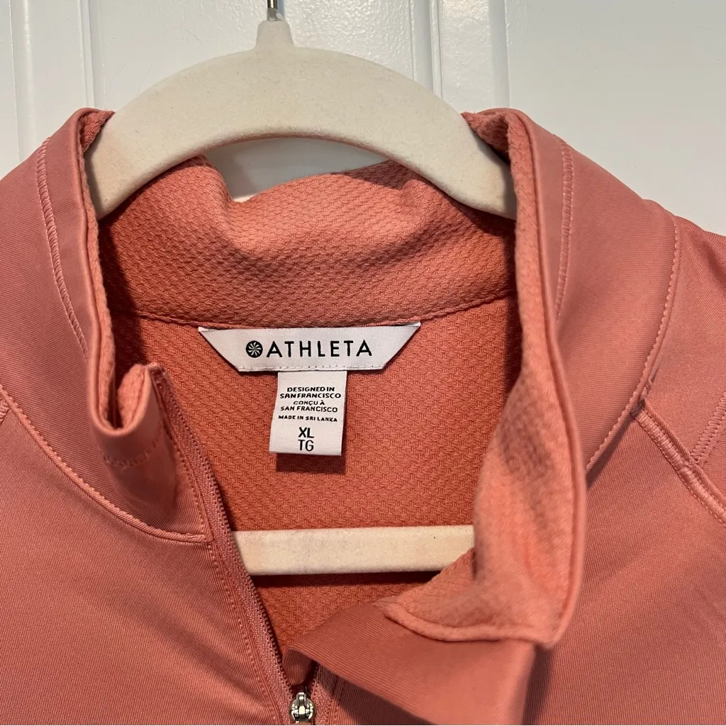 Athleta Whistler Half Zip XL Conch Pink Quarter Zip Pullover - Image 4