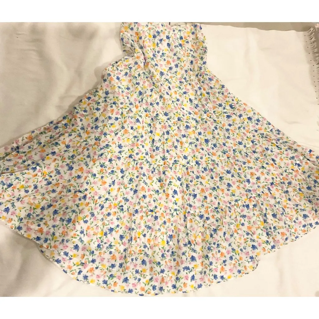 NWT SÉZANE TAMARA MAXI DRESS Pastel Mini flowers BLUE PINK SZ38 bust 34 - Image 5