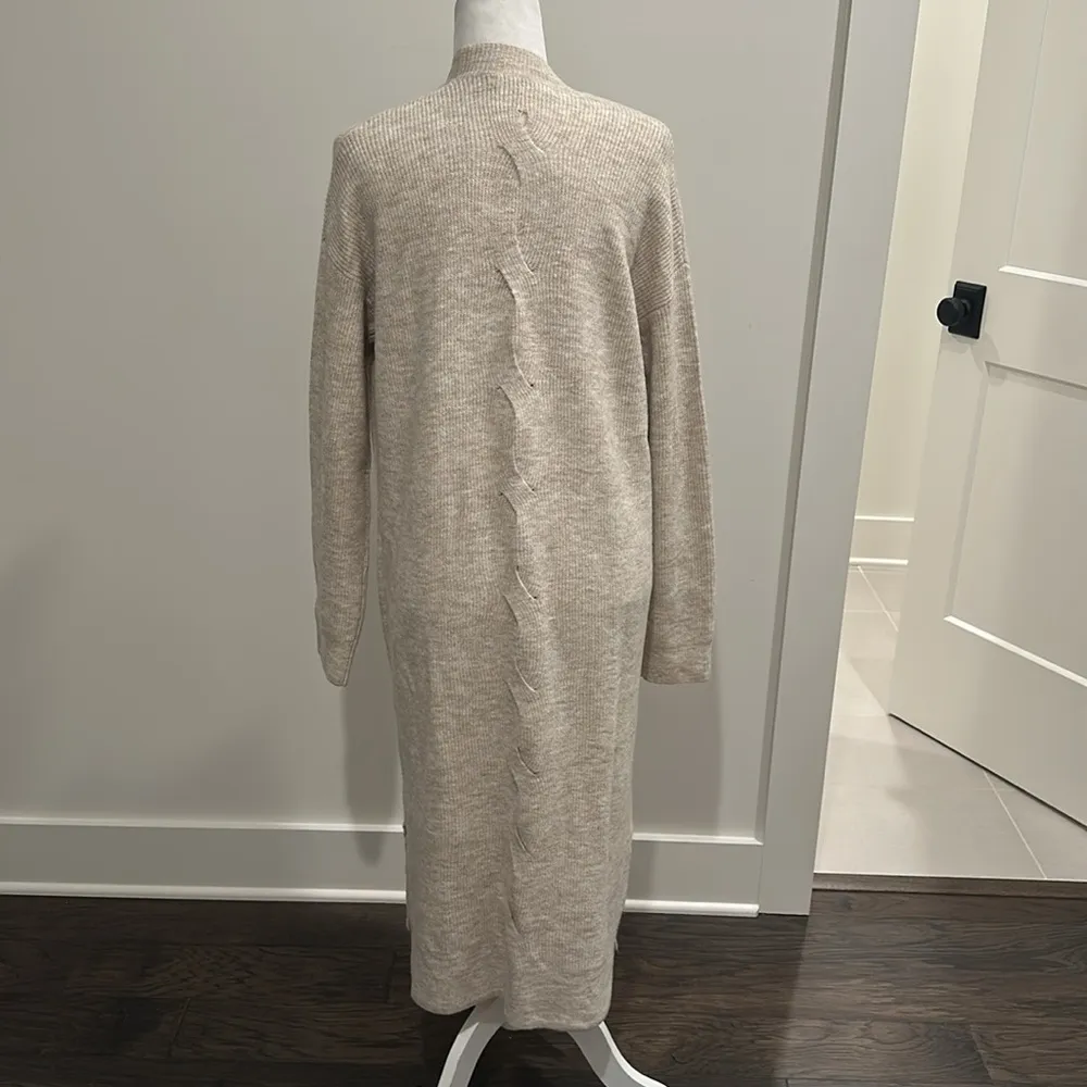 Stitches and Stripes Ling Open Front Cardigan Sz S Tan - Image 4