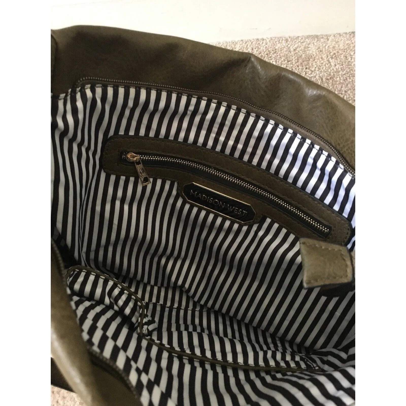 Women's Madison West Brown Crossbody Handbag Purse Shoulder Bag - Image 9