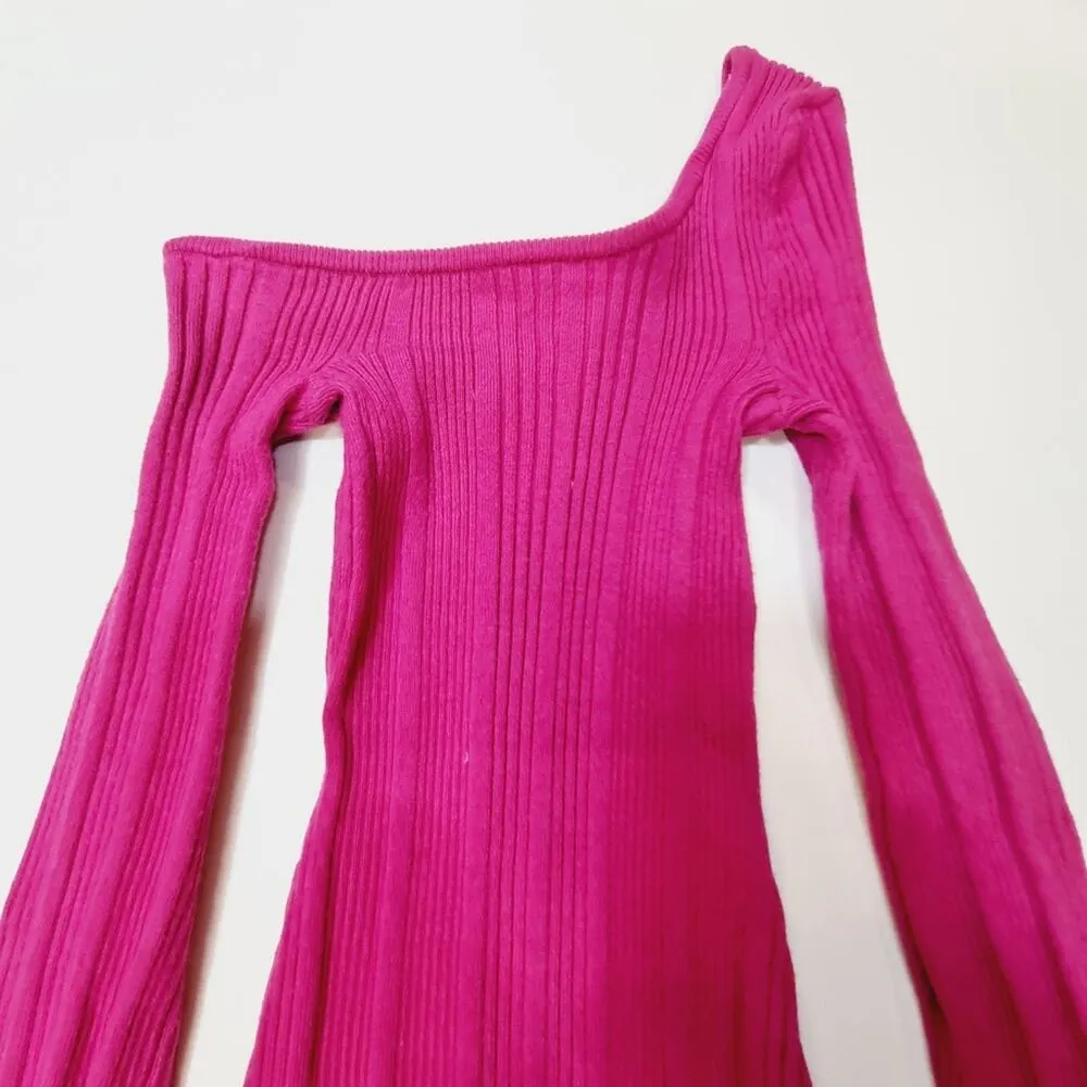 Lovers and Friends Sarita Feather Dress in Magenta Small - Image 7