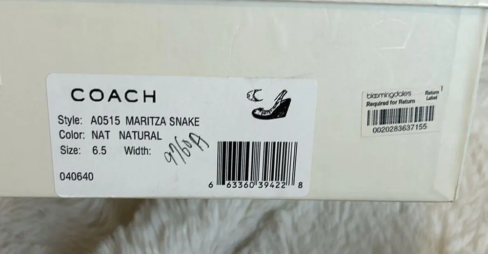 Coach Maritza Snake Espadrille Wedge Sandals - Image 8