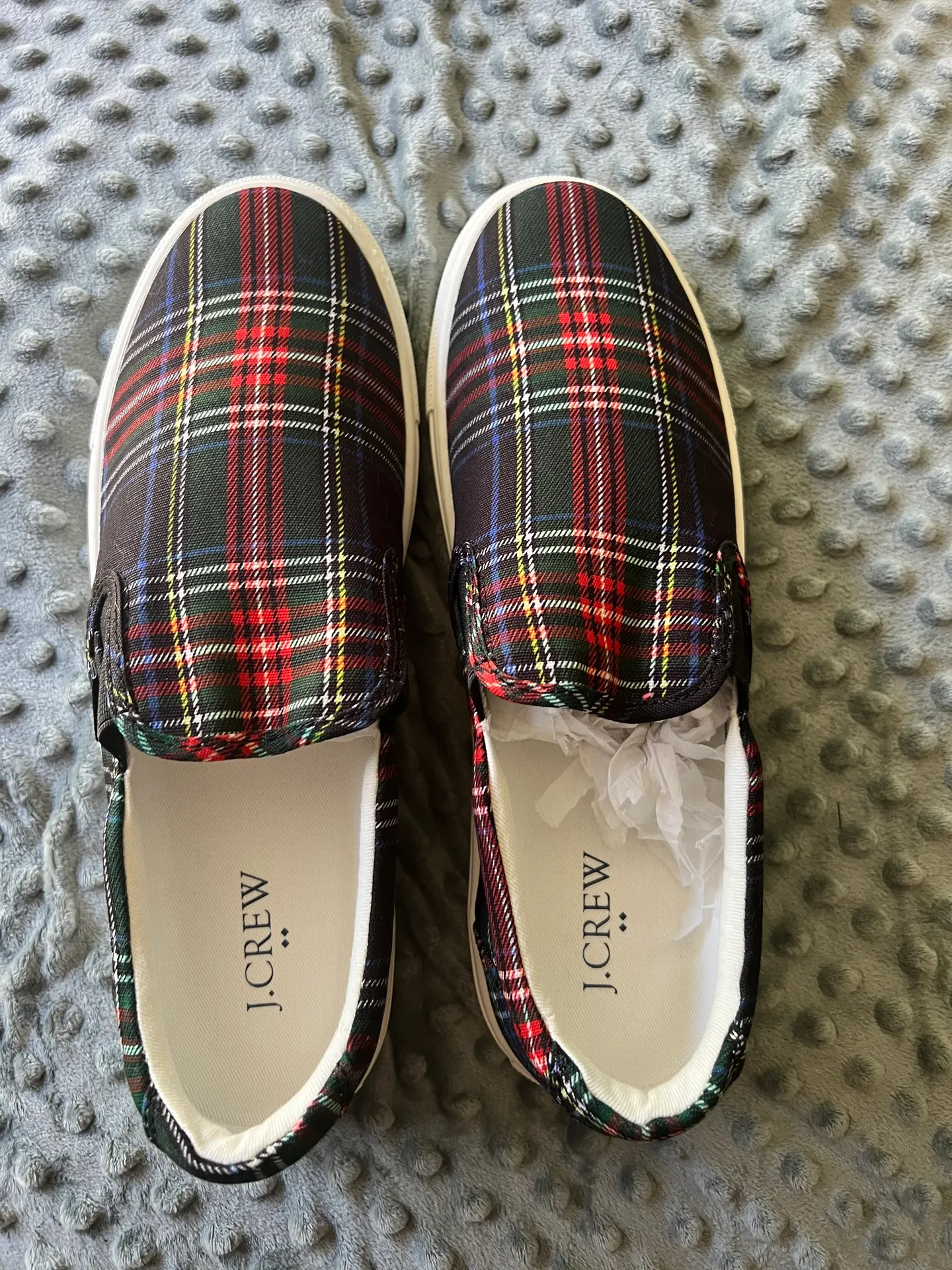 Plaid Slip-On Sneakers - Image 3