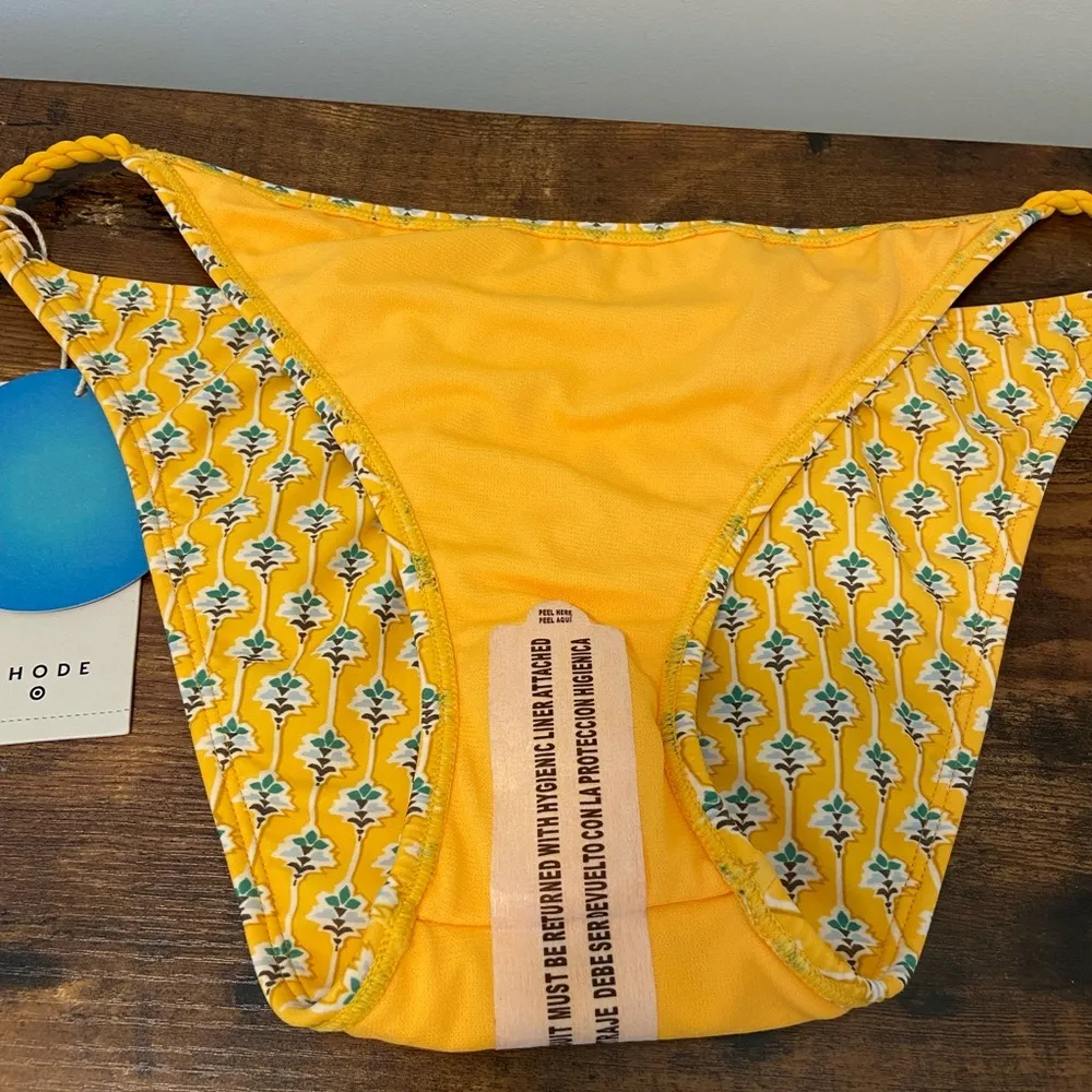 NWT |‎ Rhode women’s floral bikini bottoms — XL Yellow - Image 7