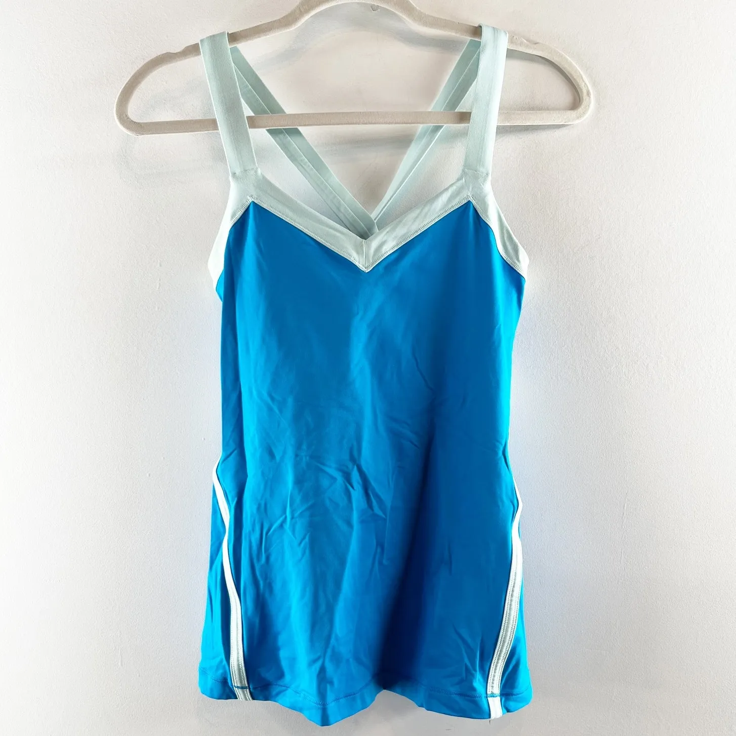 Lululemon Run Mile A Minute Tank Top Beach Blanket Blue Aquamarine 8 - Image 4