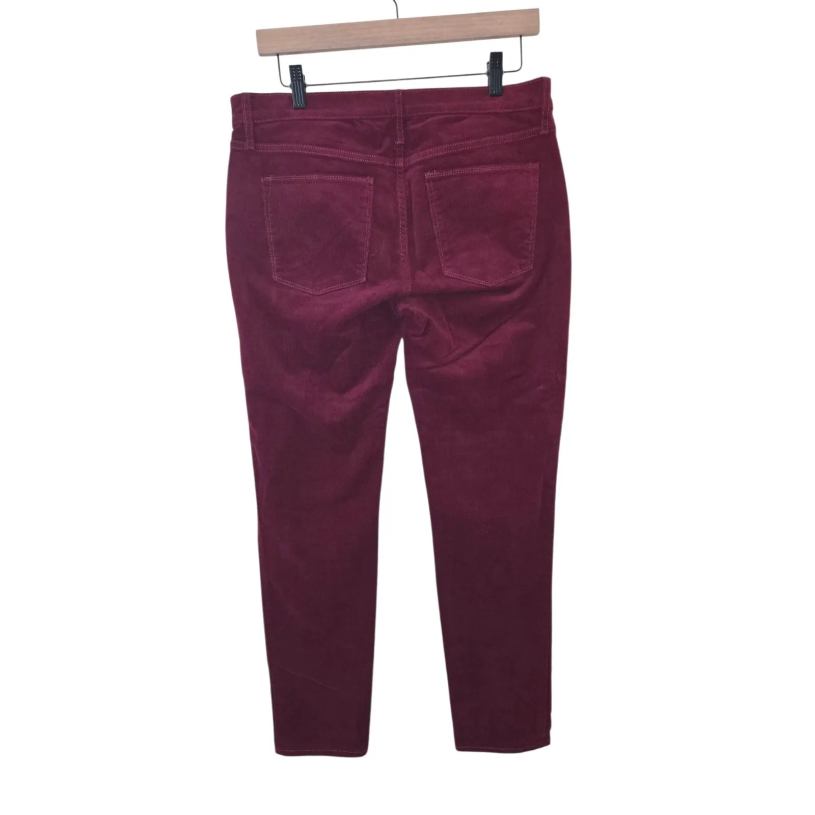 Gap 1969 Resolution True‎ Skinny Women's Stretch Maroon Denim Jeans Size 30 - Image 3