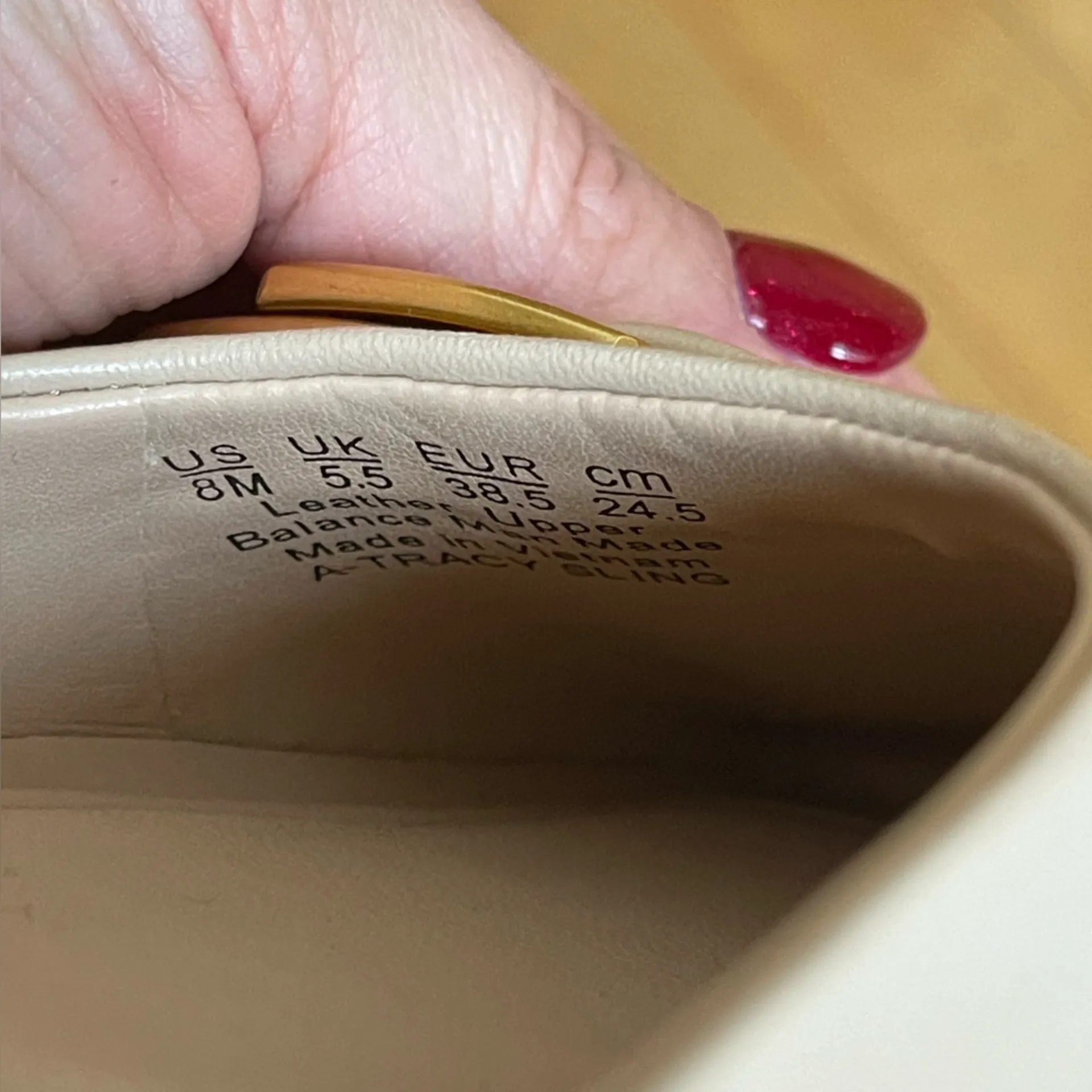 Franco Sarto Women's Classic Leather Ballet Flat Sling Backs Beige Sz 8 - Image 13