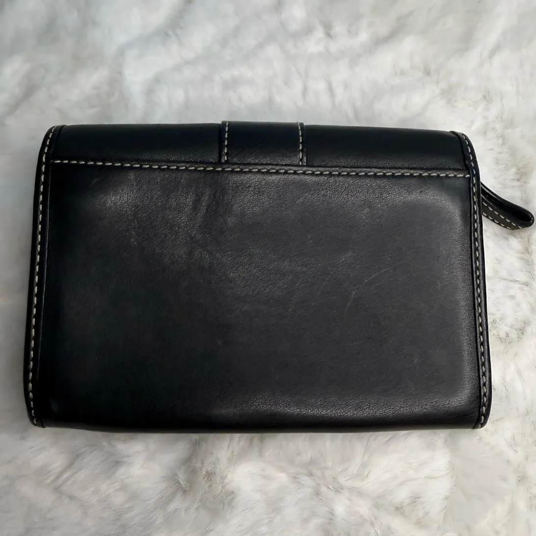 y2k Coach Vintage Black Leather Wallet - Image 2