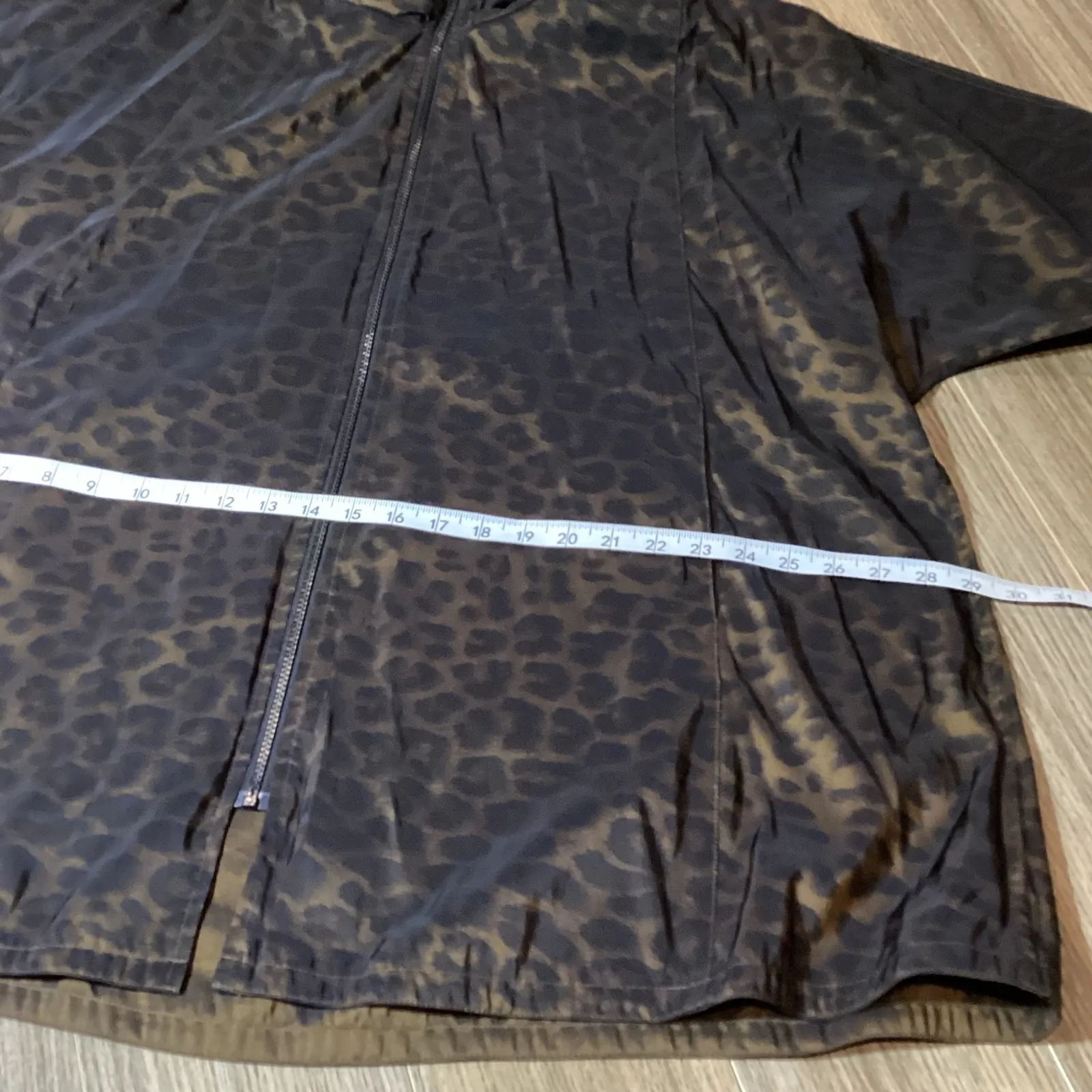 BAG IT Leopard Print Hooded Jacket With Matching Bag One Size Lightweight Brown - Image 4