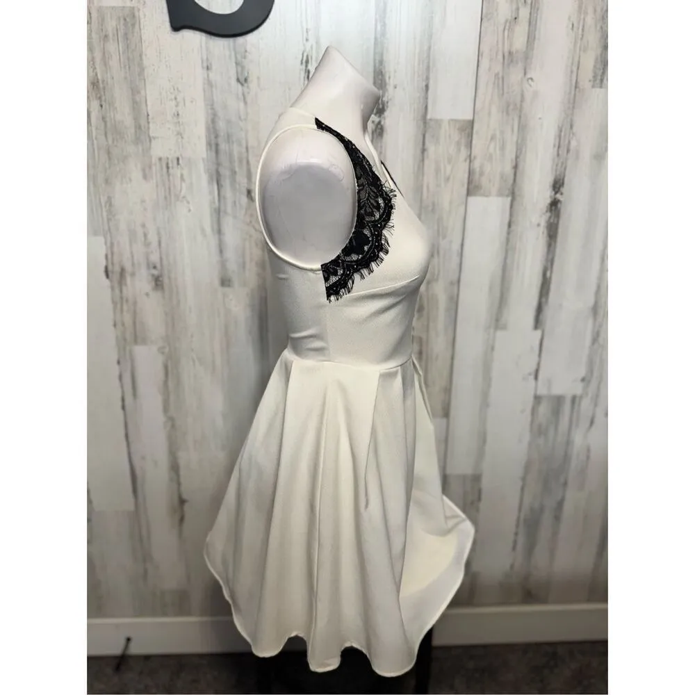 Lush fit and flare dress white - Image 7