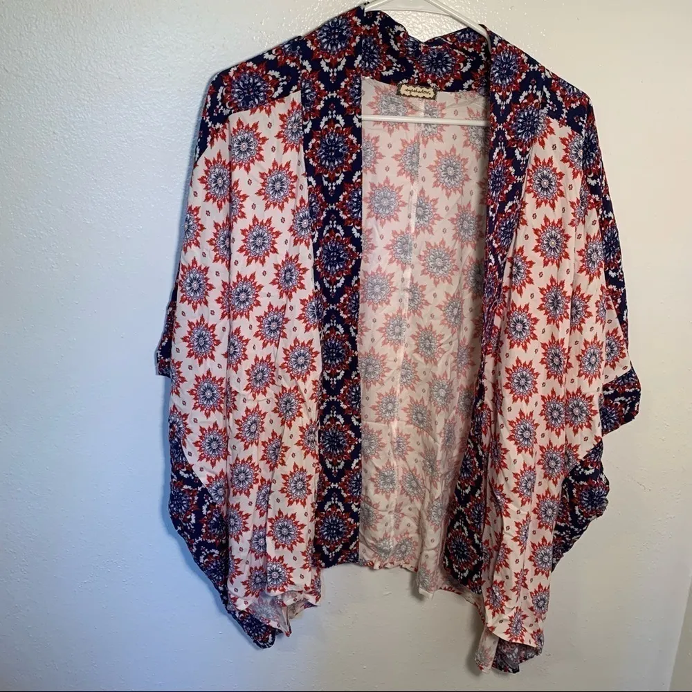 Eyeshadow Open Circle Starburst Kimono White Red Blue - Image 2