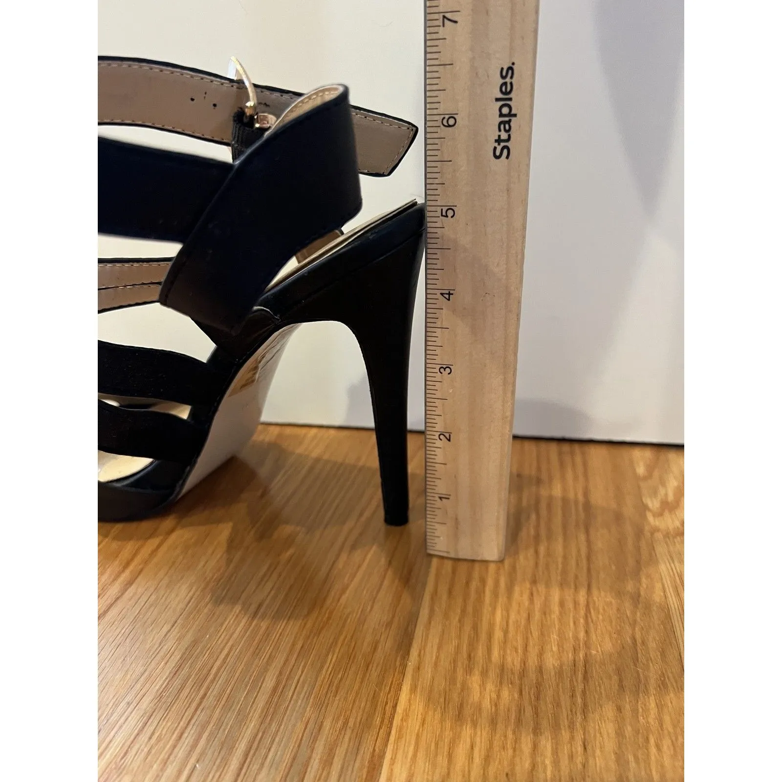 Pierre Dumas Shoes Womens Size 8 Black Strappy High Heel Sandals Sexy Dressy - Image 7