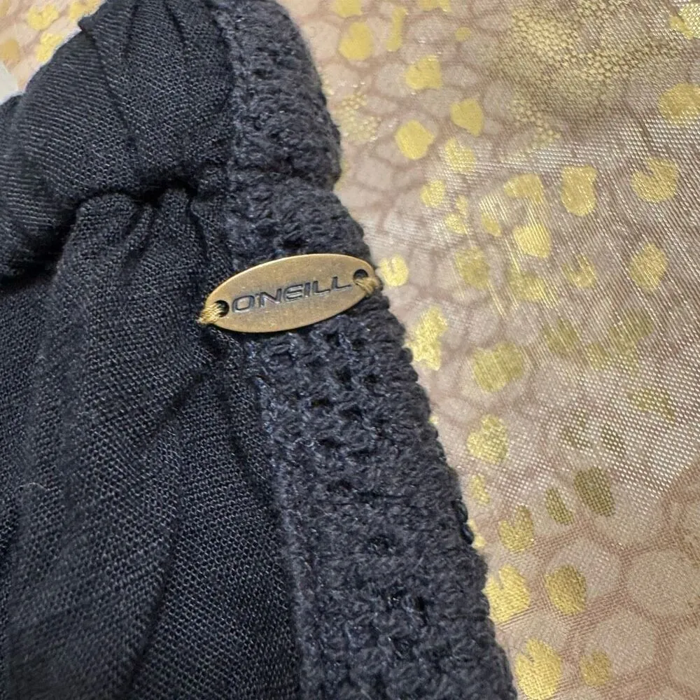 O’Neill Black Crochet Side Flowy Black Beach Pants Large - Image 6