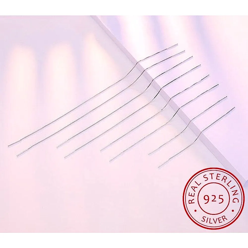 Long Threader Earrings | 925‎ Sterling Silver - Image 7