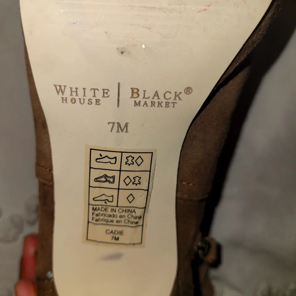 White House Black Market Brown Heeled Boots - Image 6