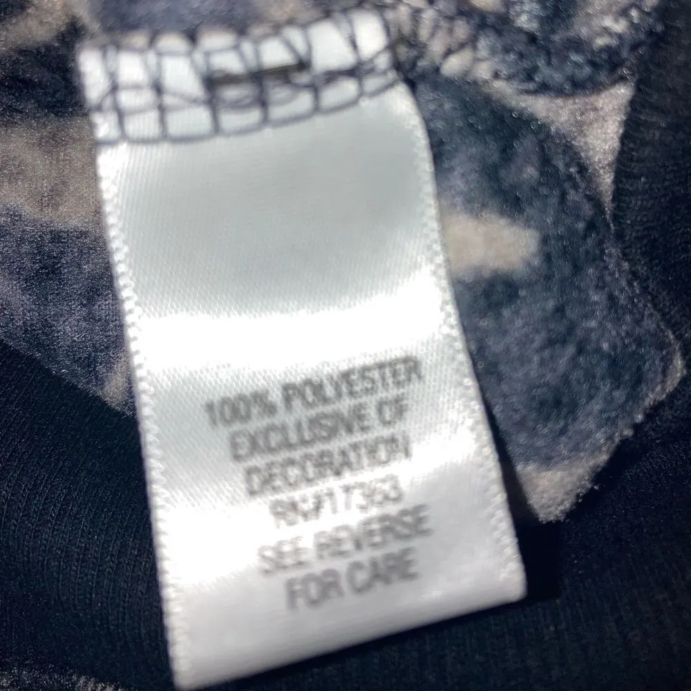 Simply Vera Leopard Sweater Cheetah Animal Print Soft Pajamas Sleep Loungewear Black Size M - Image 7