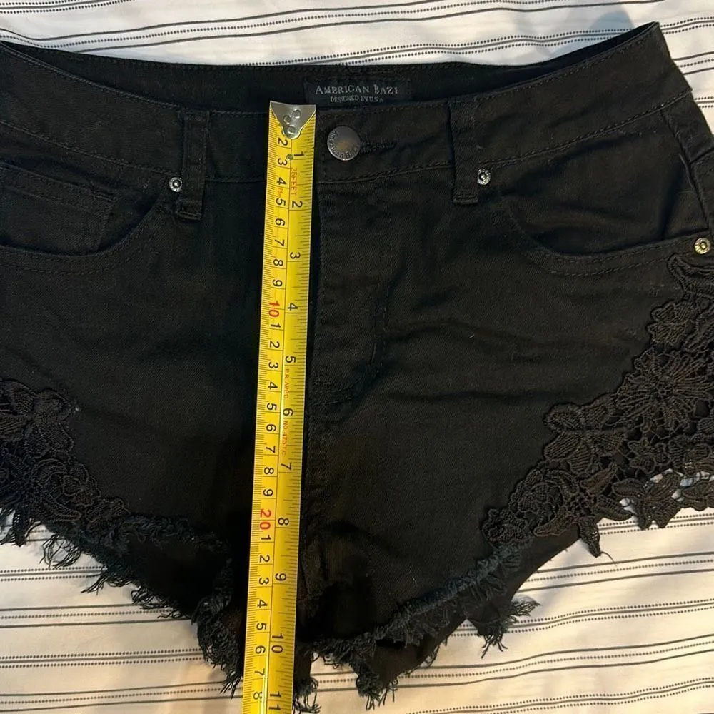 American Bazi Jean Shorts Size M. Waist: 25 inches - Image 3