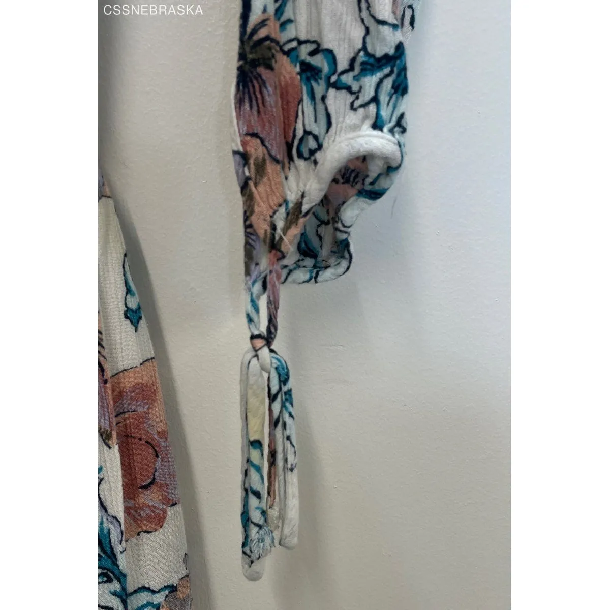 ONE‎ LOVE CLOTHING Floral Rayon Lined Romper Off Shoulder One Piece - Size Small - Image 10