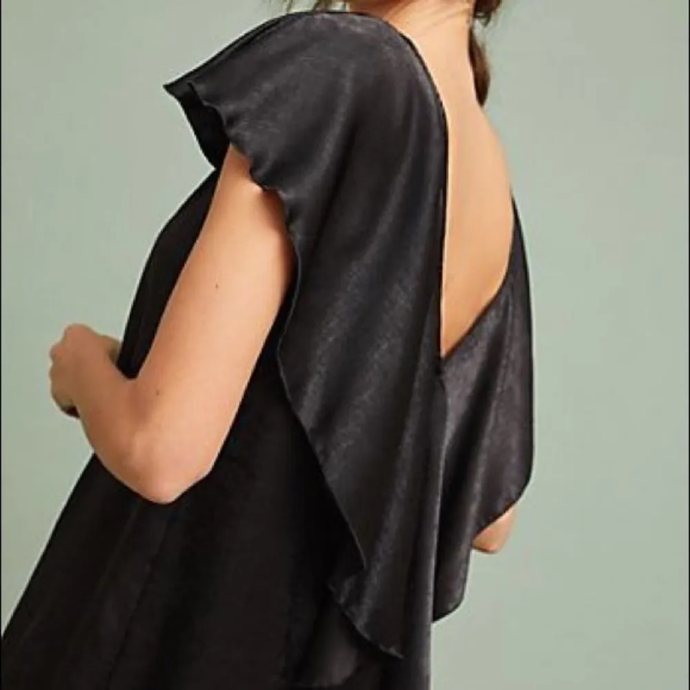 THE ODELLS Flounce Dress Licorice Black Size large - Image 3