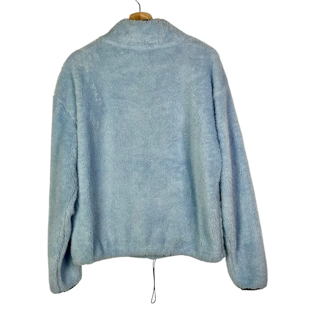 No Boundaries Light Blue Plush Quarter Zip Pullover Sweatshirt XL - Image 3