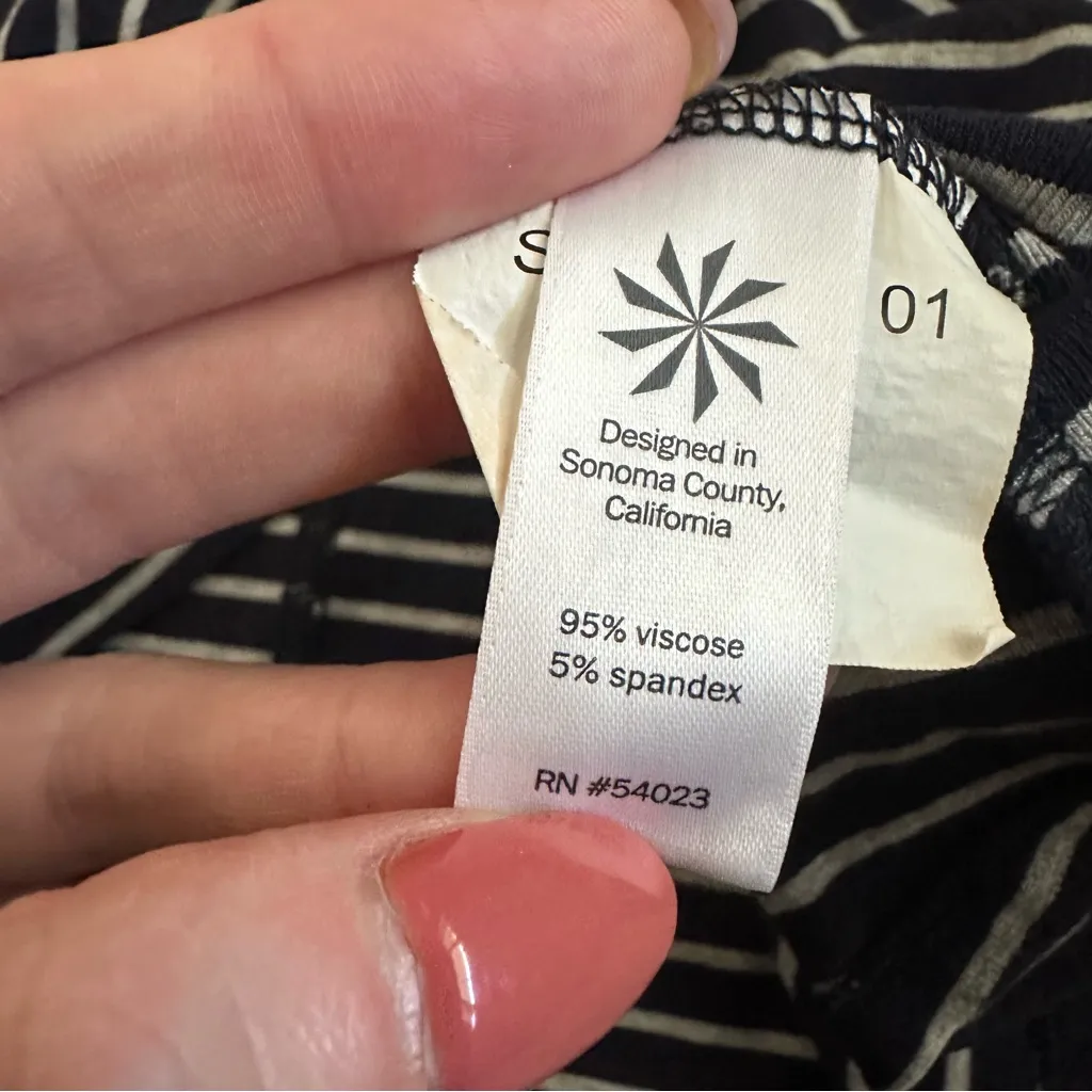 Athleta Navy Stripe Super Swing Dress - Image 7