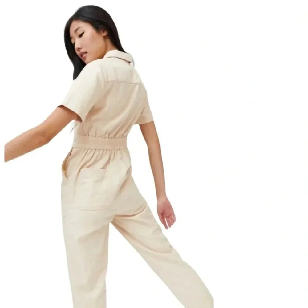 BDG  Lizzy Coverall Jumpsuit Ivory Size M - Image 9