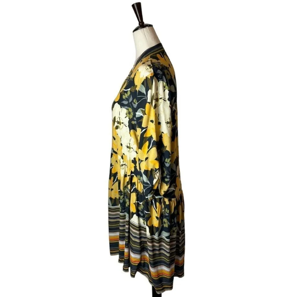 Anthropologie‎ Blank London Yellow Floral Button Front Hadley Tunic Dress XS - Image 7