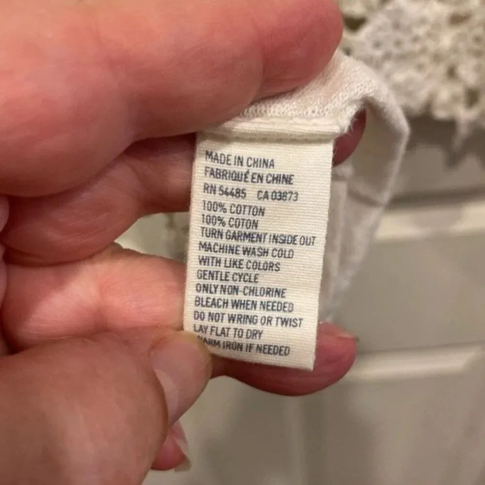 American Eagle Cream Crochet Vest Women's Size Medium‎ - Image 4