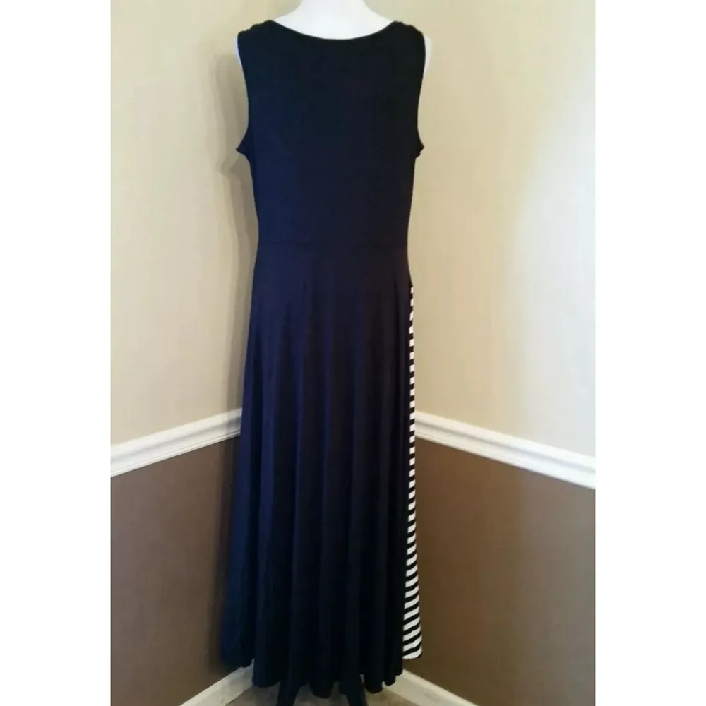 Black & White Striped Stretch Jersey Maxi Dress by South Grand from ModCloth - Image 3