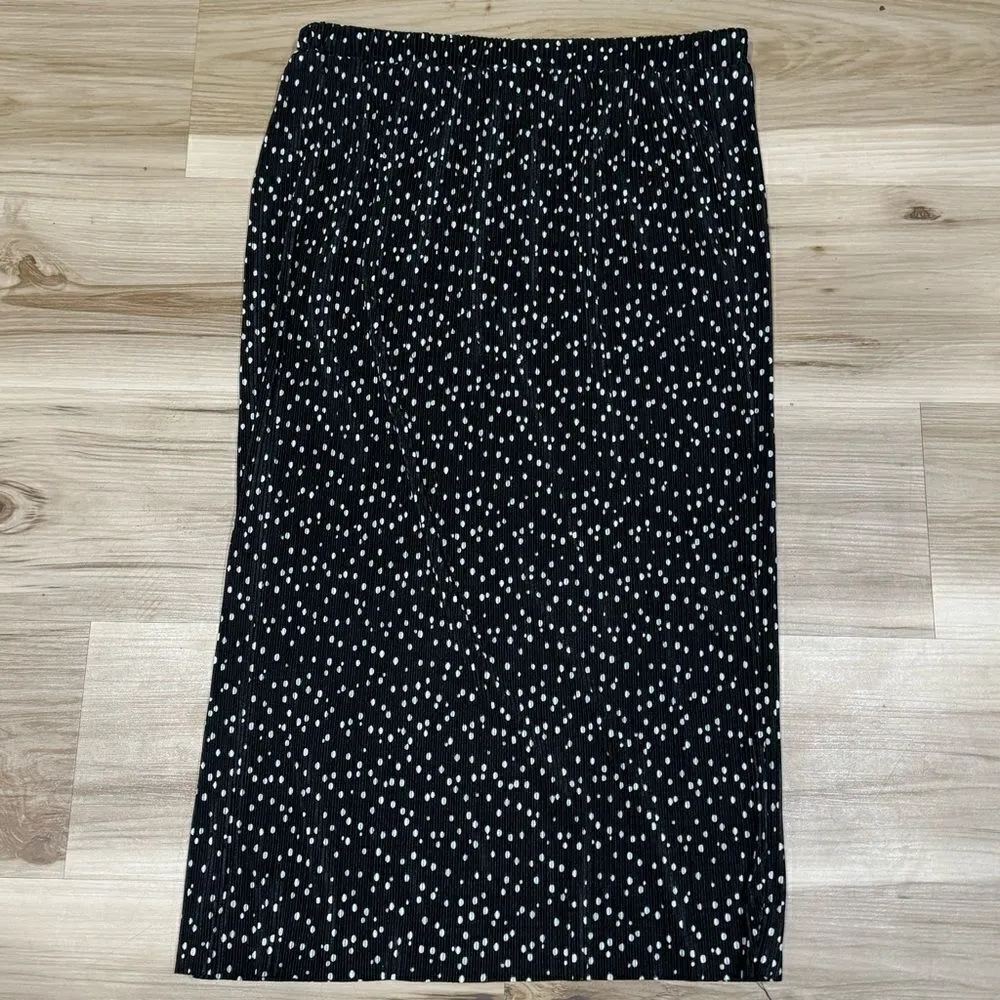 Dress Forum Dot Print Pleated Midi Skirt Women’s Medium - Image 2