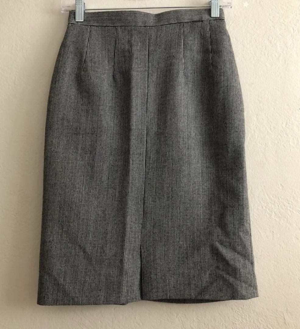 Saks 5th Avenue Vintage Saks Fifth Avenue pinstripe wool knee length skirt - Image 5