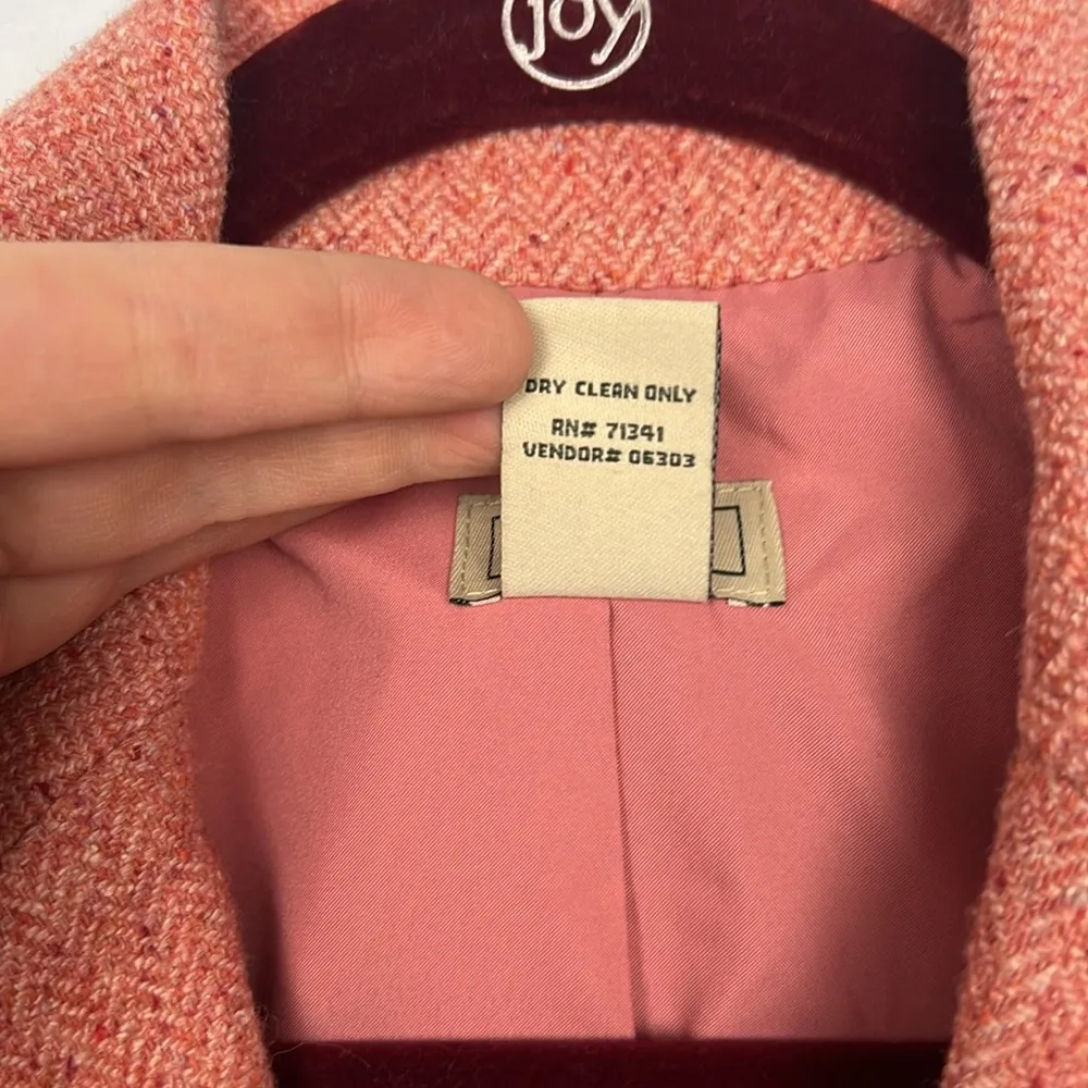 LL Bean vintage wool & silk blend women’s classic blazer jacket size medium - Image 5